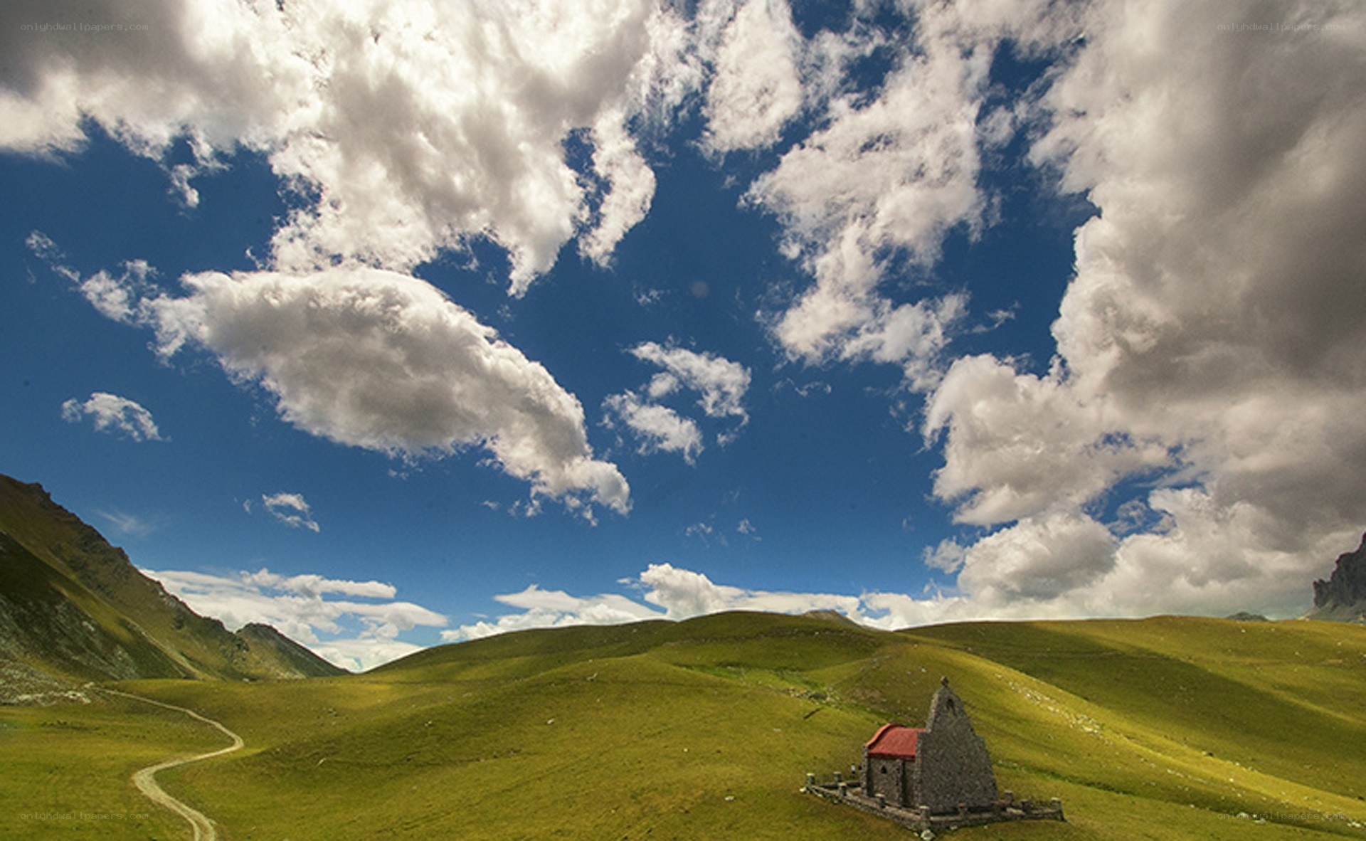 Chapel on a green hill