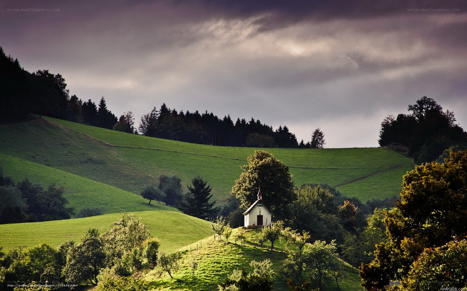 Chapel on a green hill