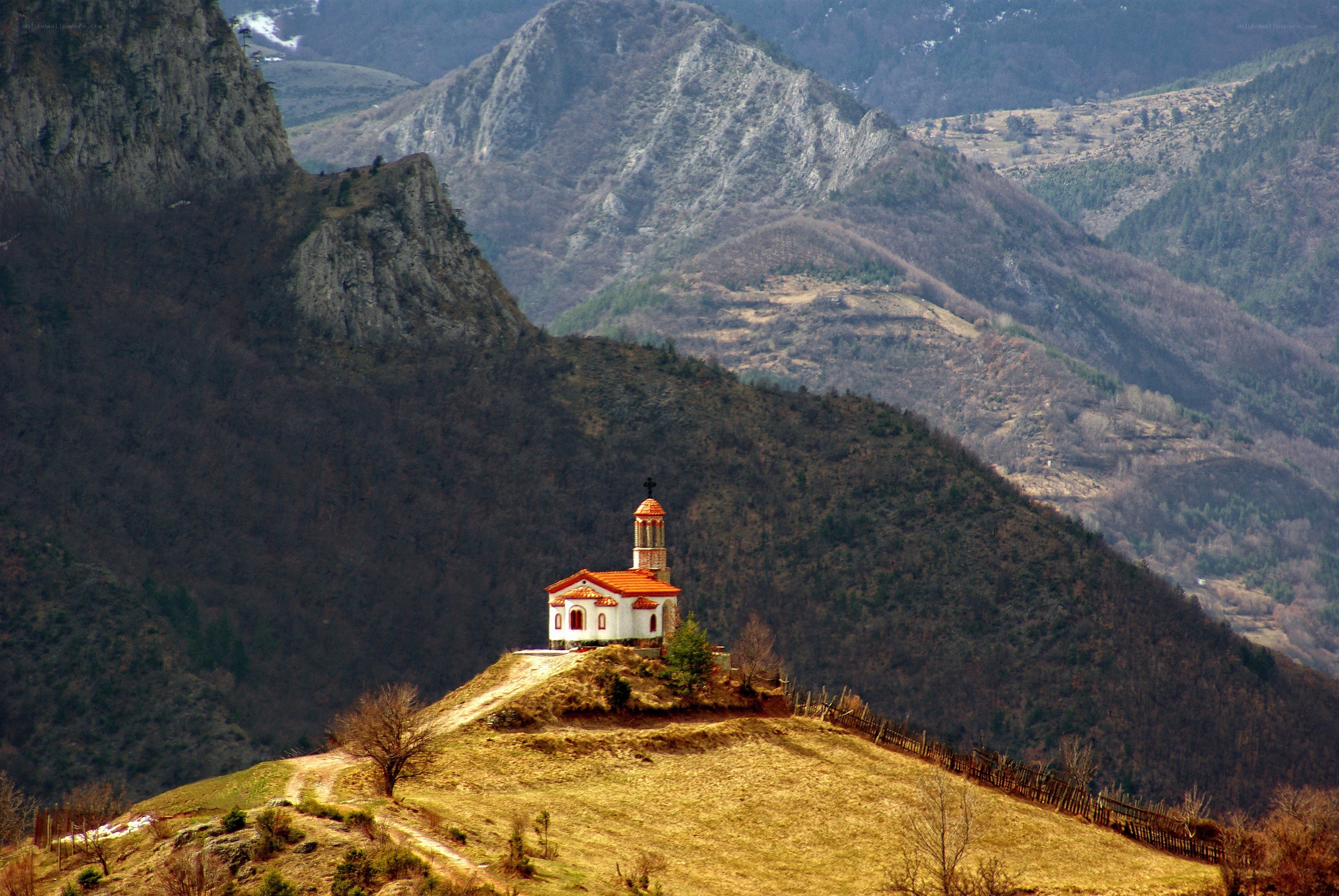 Chapel on a mountain hill