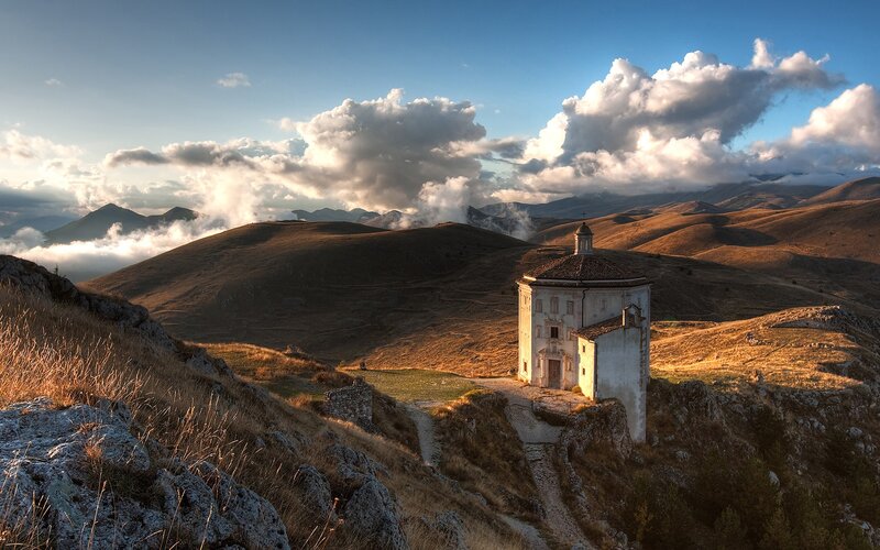 Chapel on a mountain peak