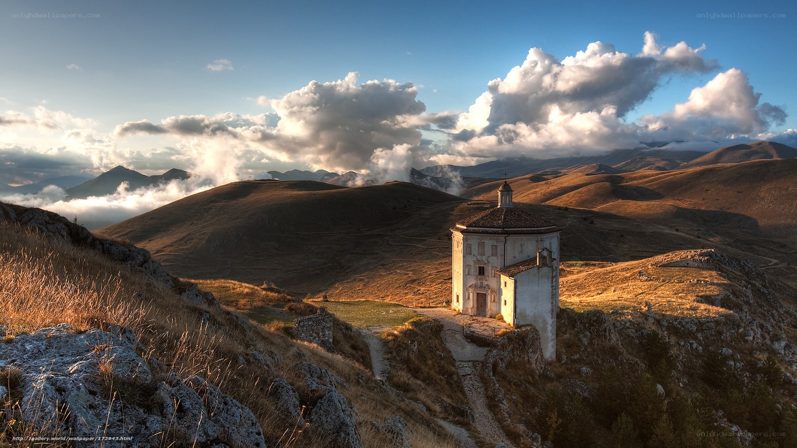 Chapel on a mountain ridge