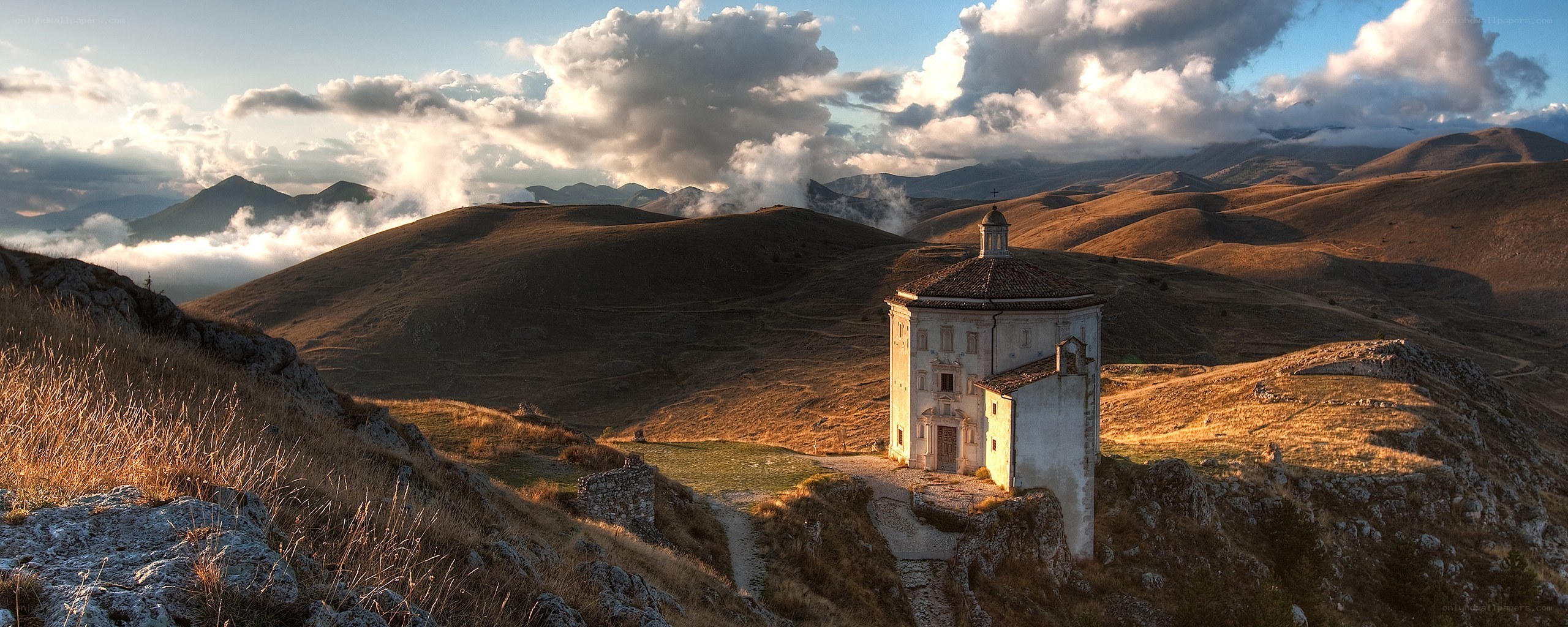 Chapel on a mountain ridge