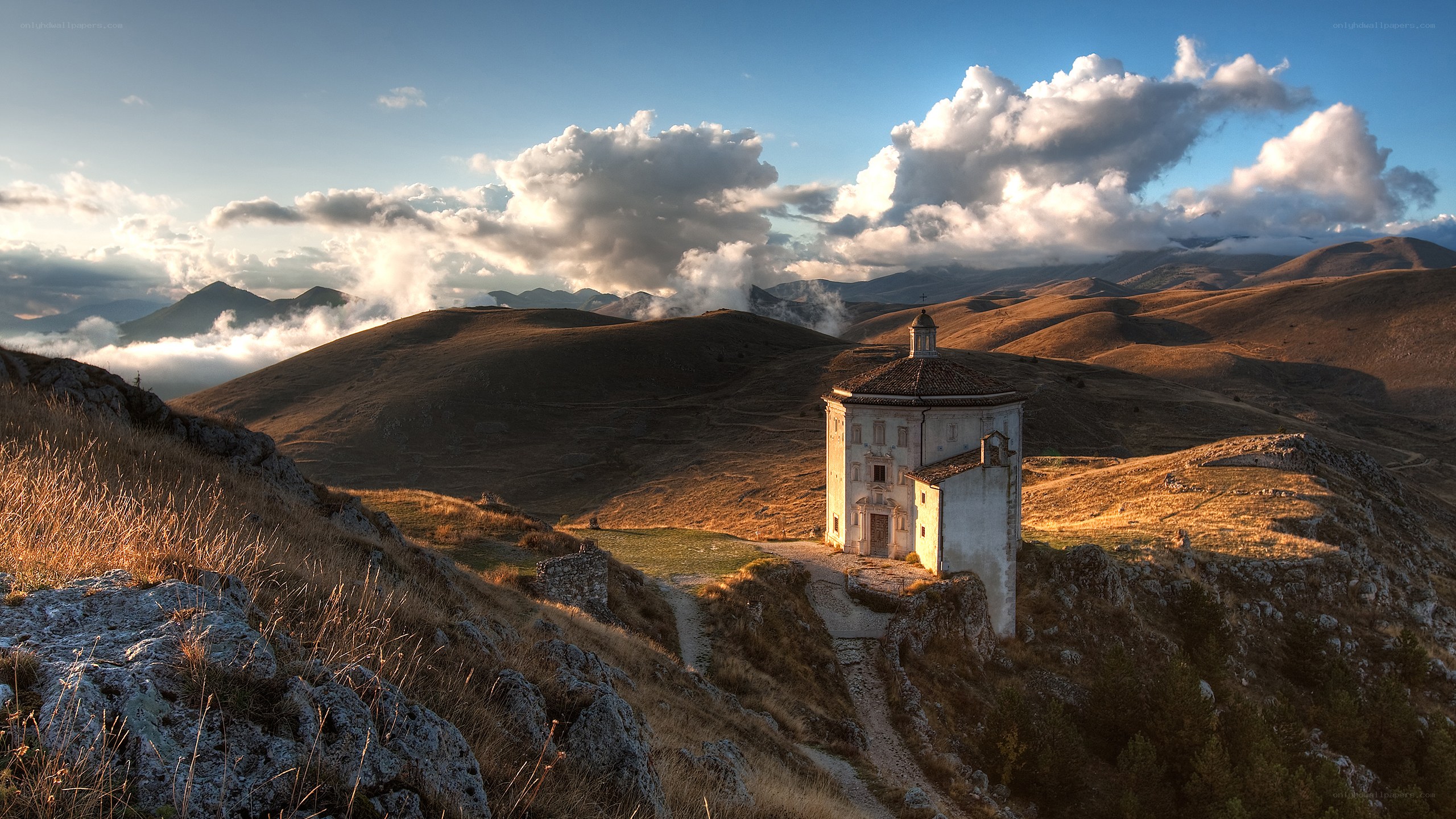 Chapel on a mountain ridge