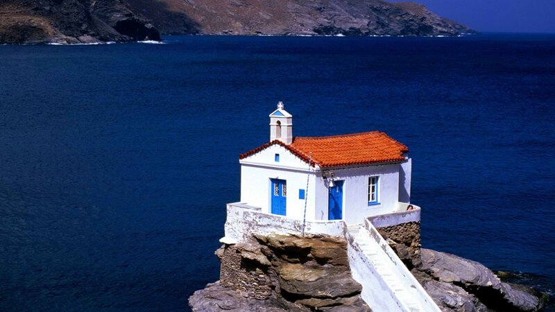 Chapel on a rocky island