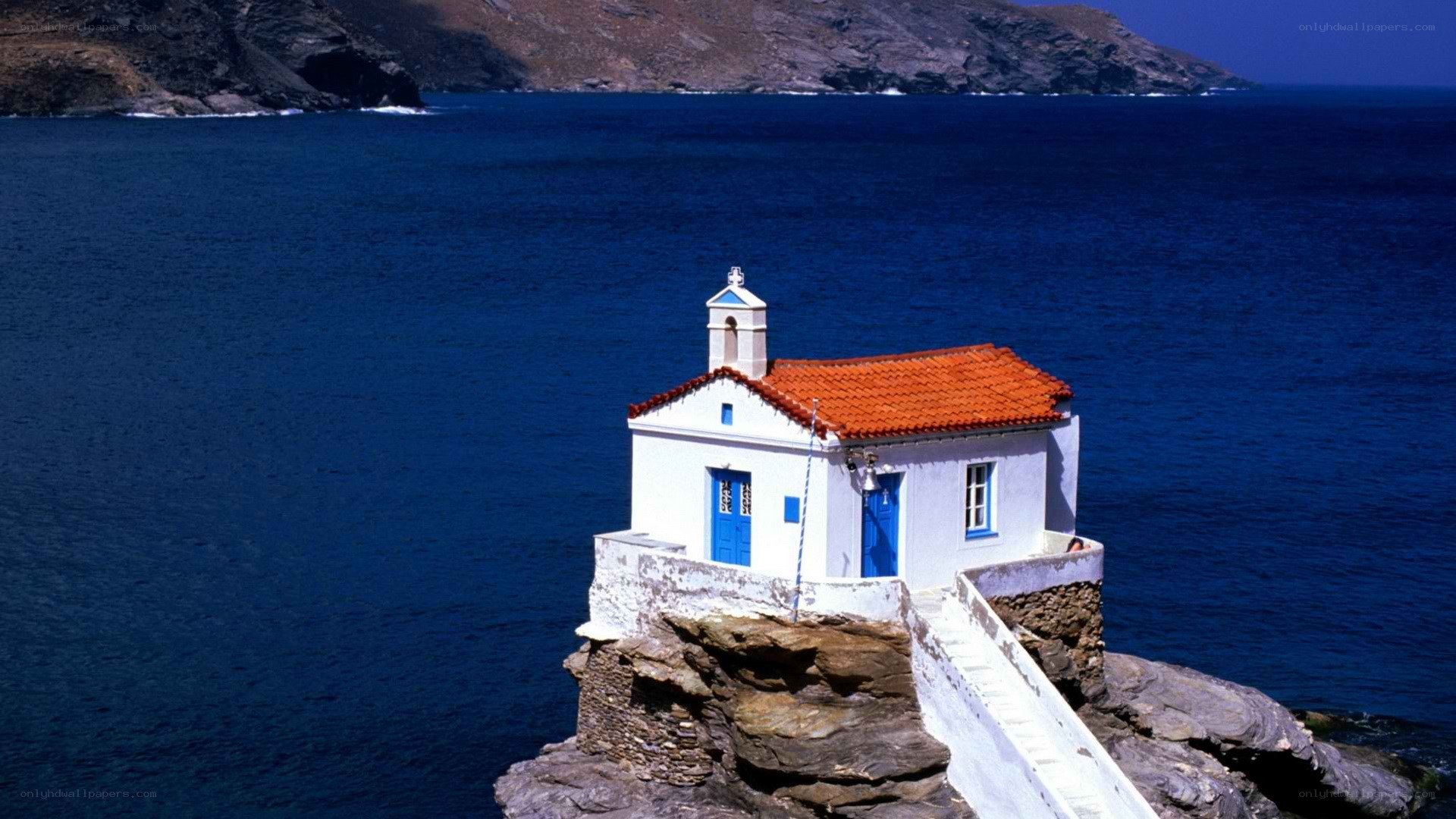 Chapel on a rocky island