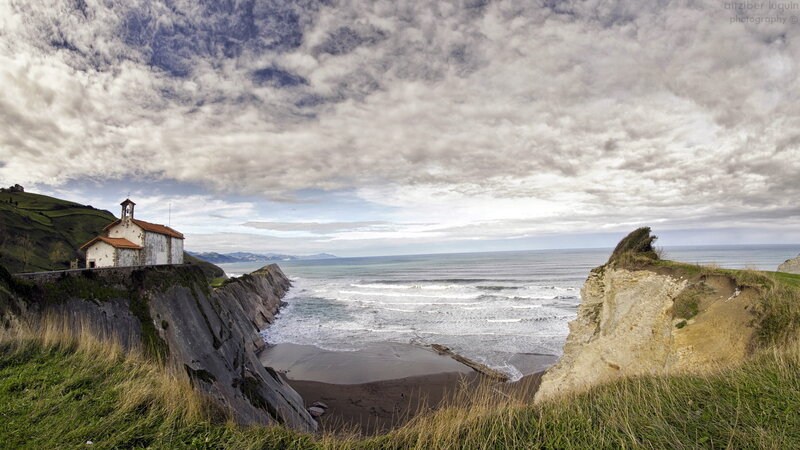 Chapel on Coastal Cliff — Green