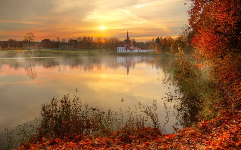 Chapel on Lake Shore — Orange