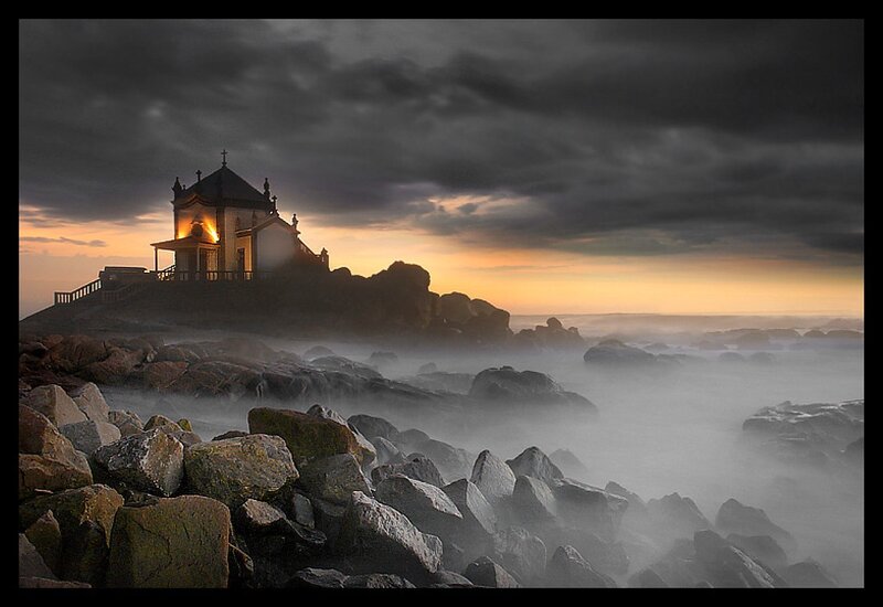 Chapel on Rocky Shore