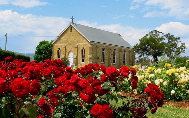 Chapel with rose garden