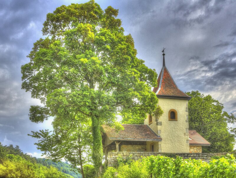 Chapel with Tree