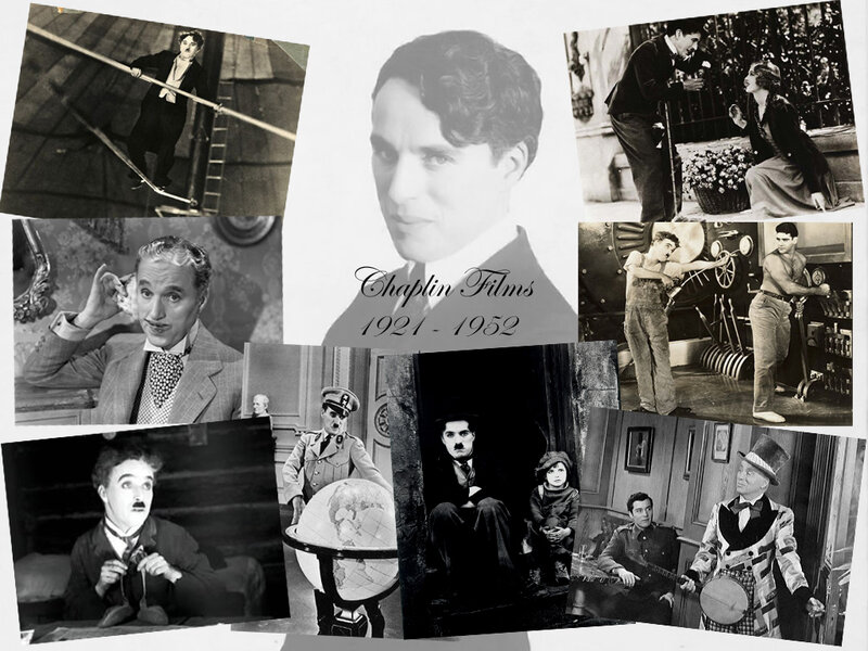 Chaplin films collage
