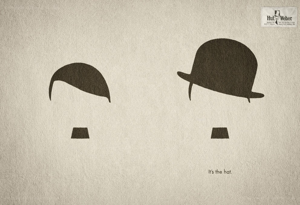Chaplin hat advertisement