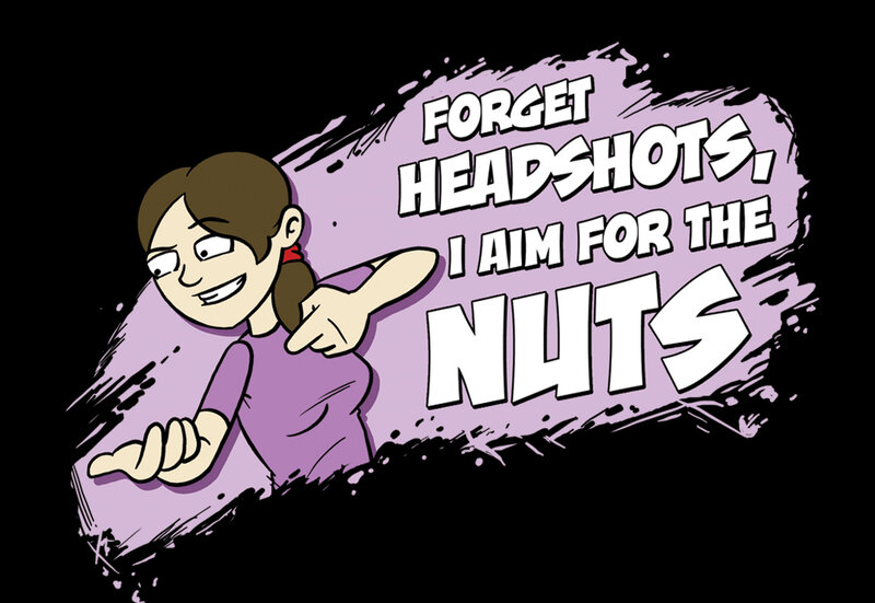 character aiming for nuts