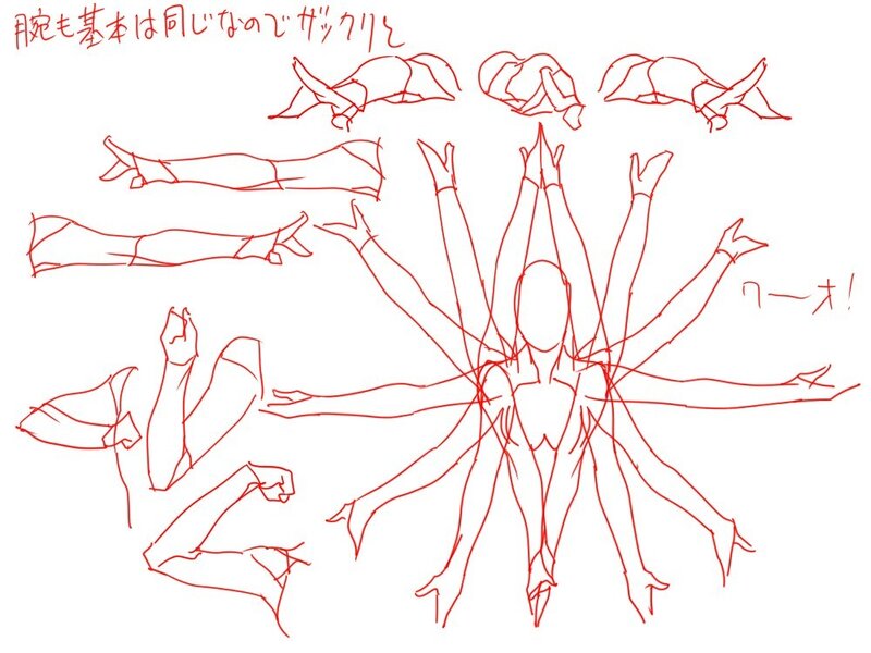Character anatomy study sketch