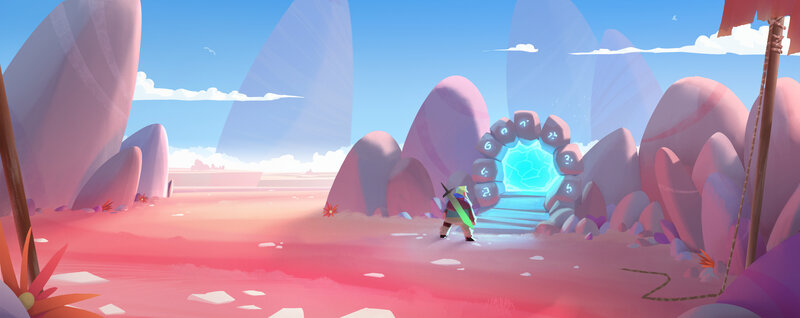 Character Approaching Portal