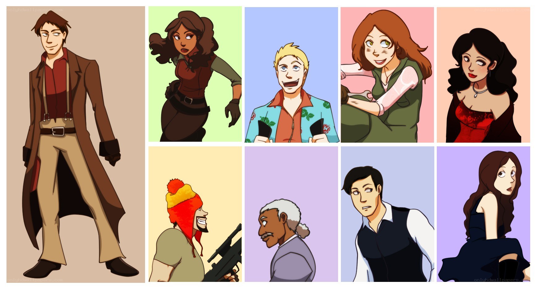 Character art collage