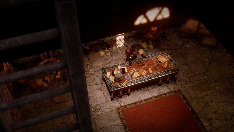 Character at a Desk
