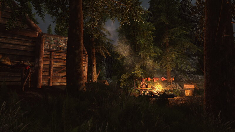 Character at Campfire