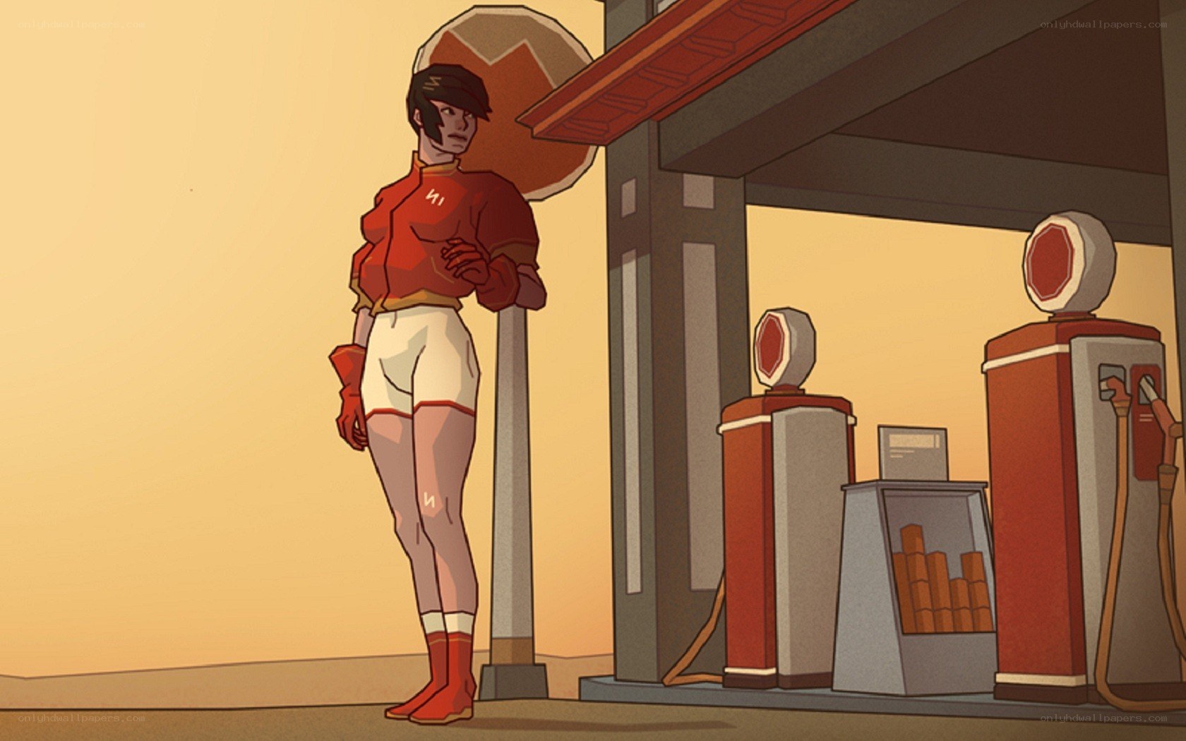 character at gas station