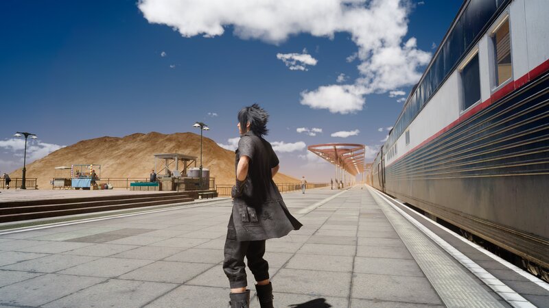 Character at Train Station