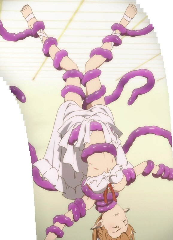Character bound by purple tentacles