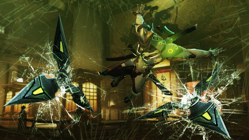 Character Breaking Glass — Green