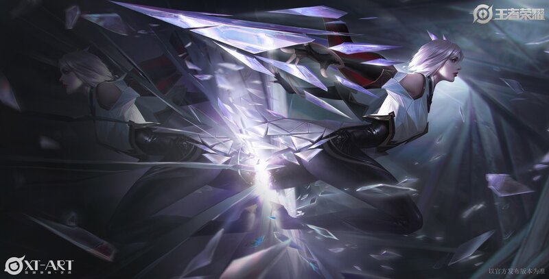 Character Breaking Glass — Purple