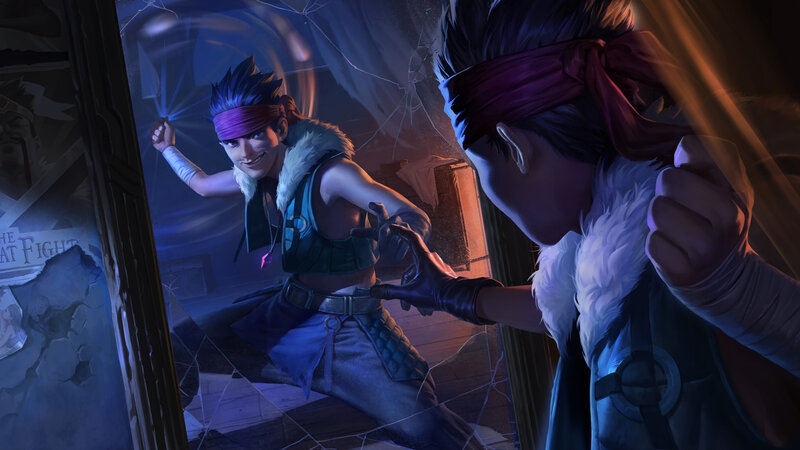Character Breaking Mirror — Blue
