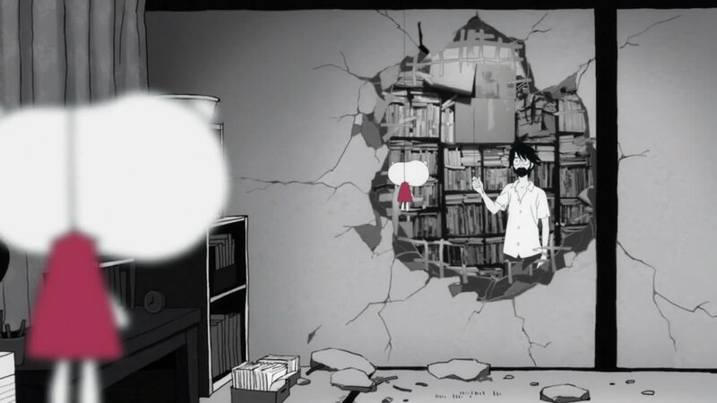 Character breaks through wall