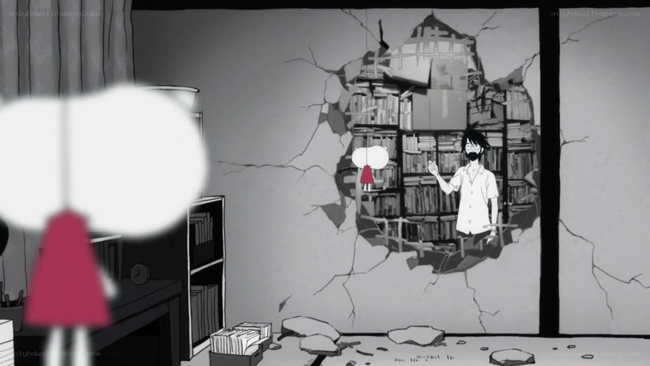 Character breaks through wall