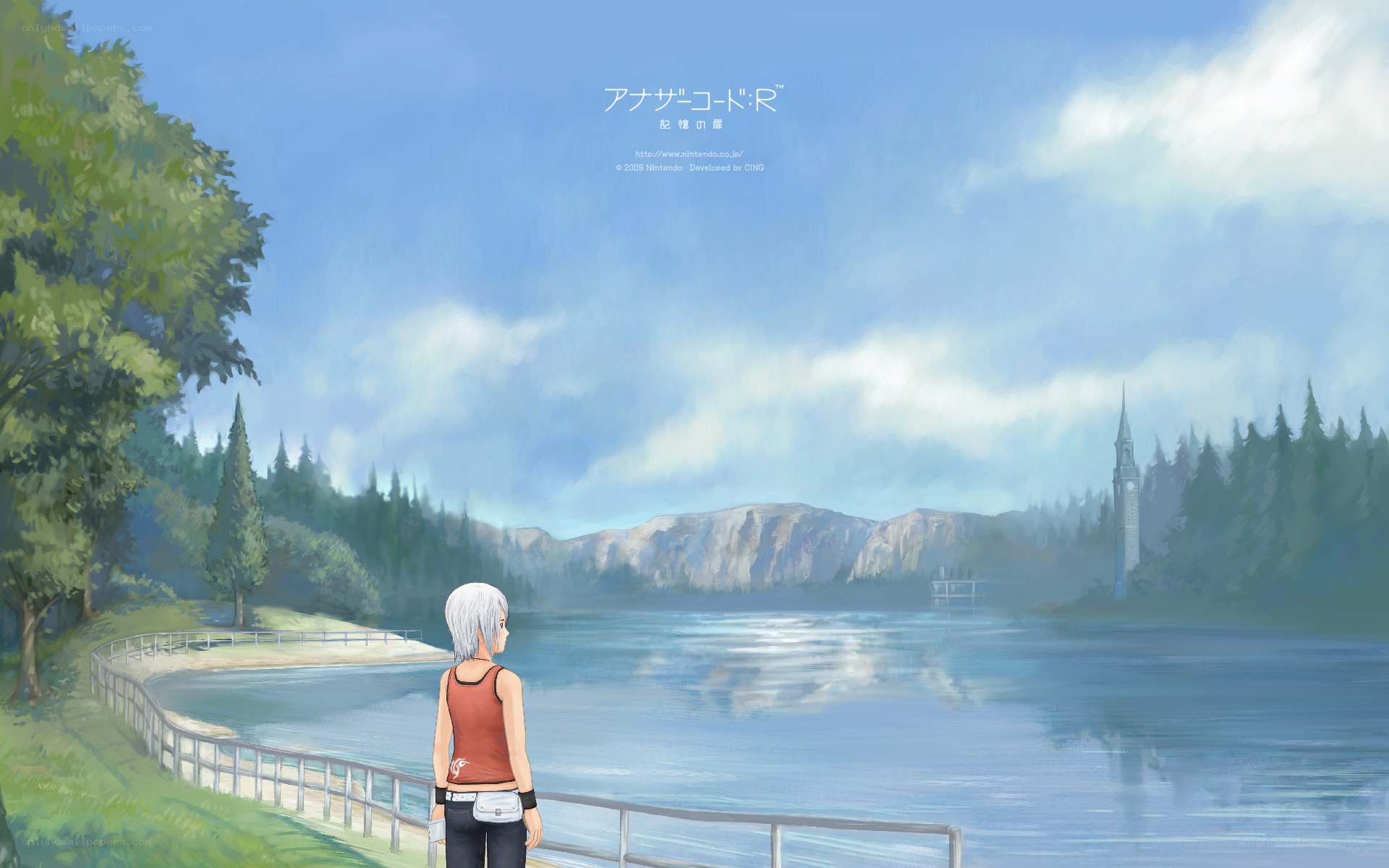 Character by a lake