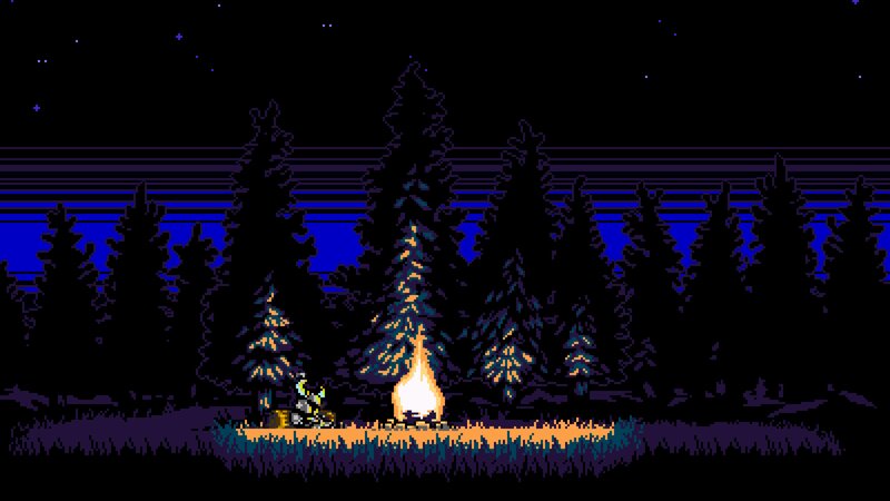 Character by Campfire — Black, Serene, Night
