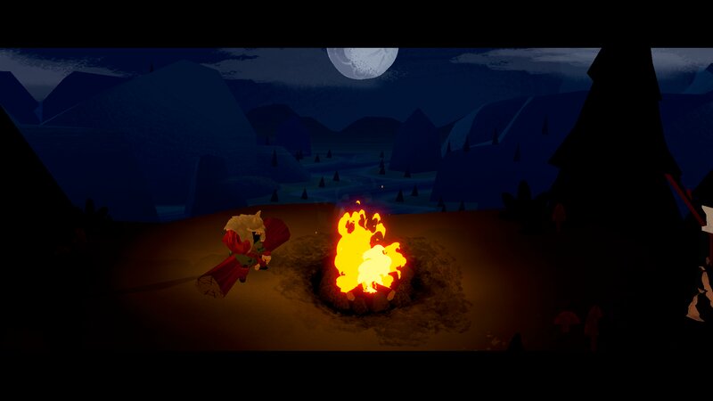 Character by Campfire — Blue, Serene