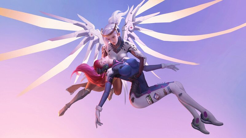 Character Carrying Another Character — Purple