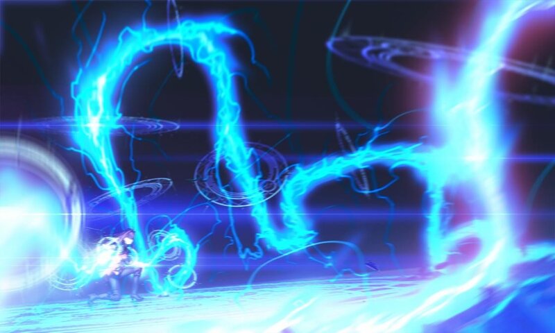 Character Casting Spell — Blue, Dramatic, Night, Anime