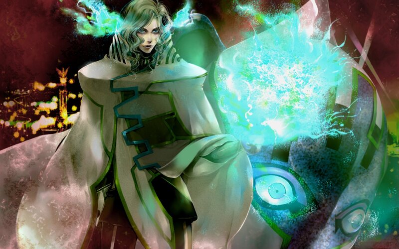 Character Casting Spell — Green, Dramatic, Night