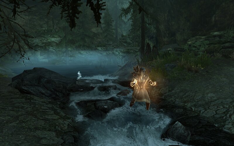 Character casting spell in stream