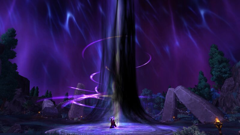 Character Casting Spell — Purple, Dramatic, Night