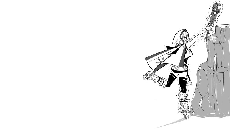 character climbing cliff