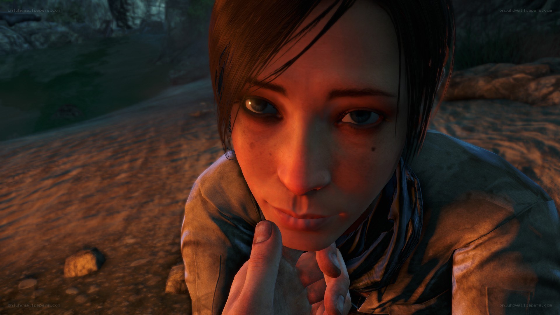 character close-up in game scene