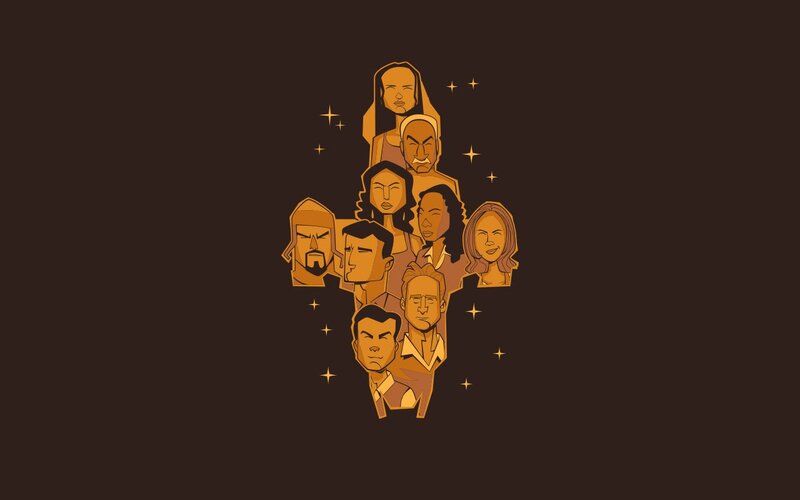 character collage illustration