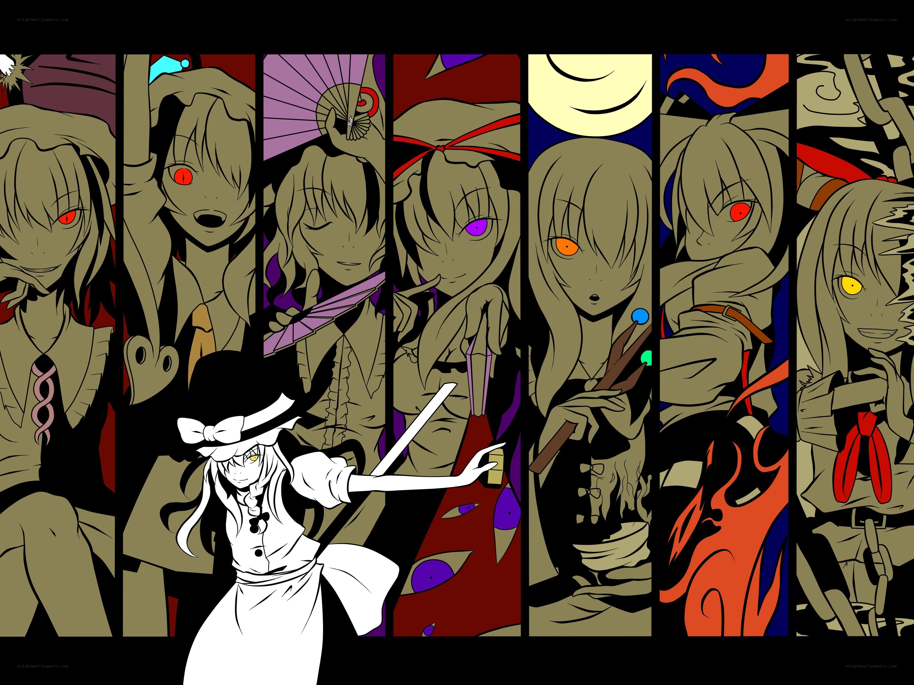 Character collage with multiple versions
