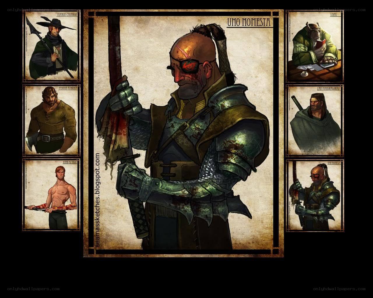 Character concept art collage