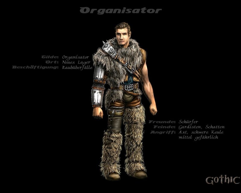 Character concept art for Organisator