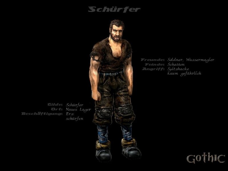Character concept art from Gothic