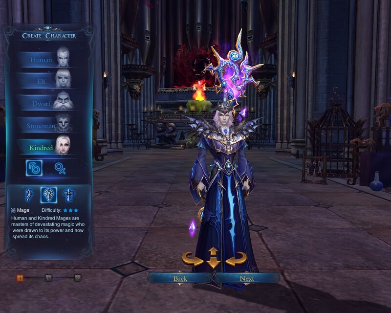 Character Creation Screen — Blue, Dramatic, 3d Render