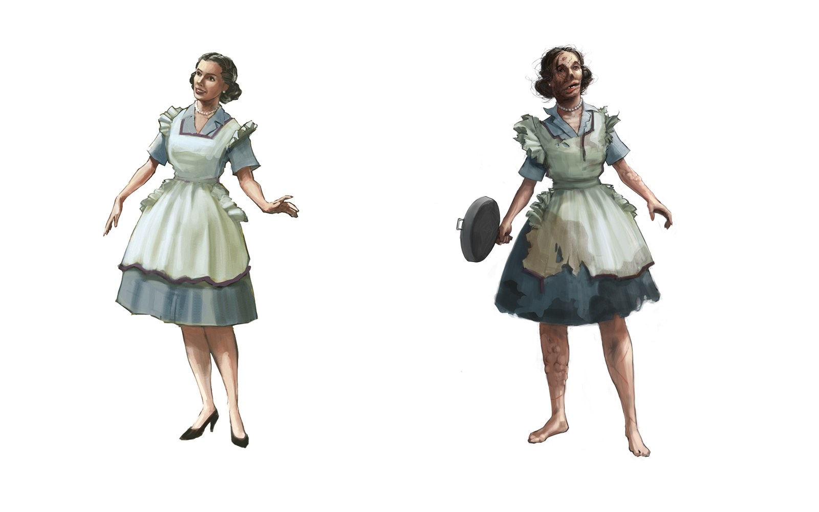 Character design: maid to zombie