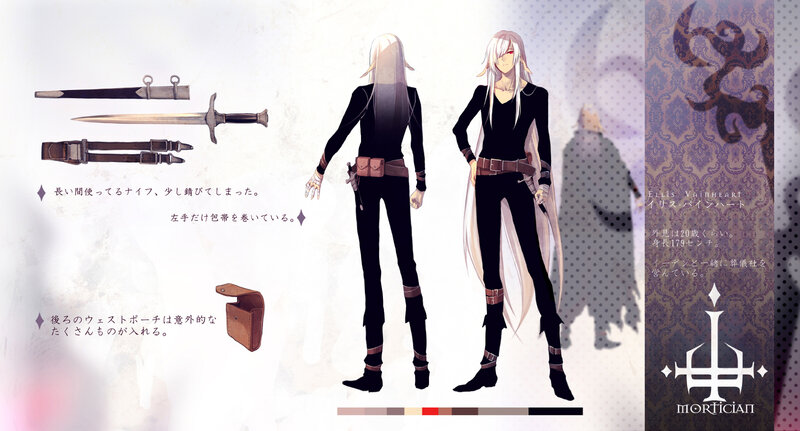Character Design Sheet — Black, Dramatic