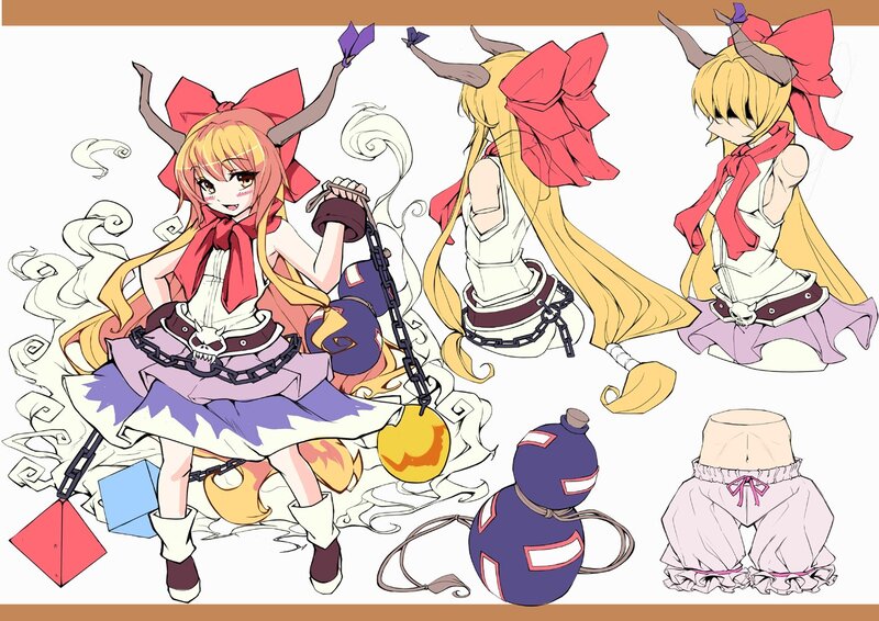 character design sheet for a demon girl