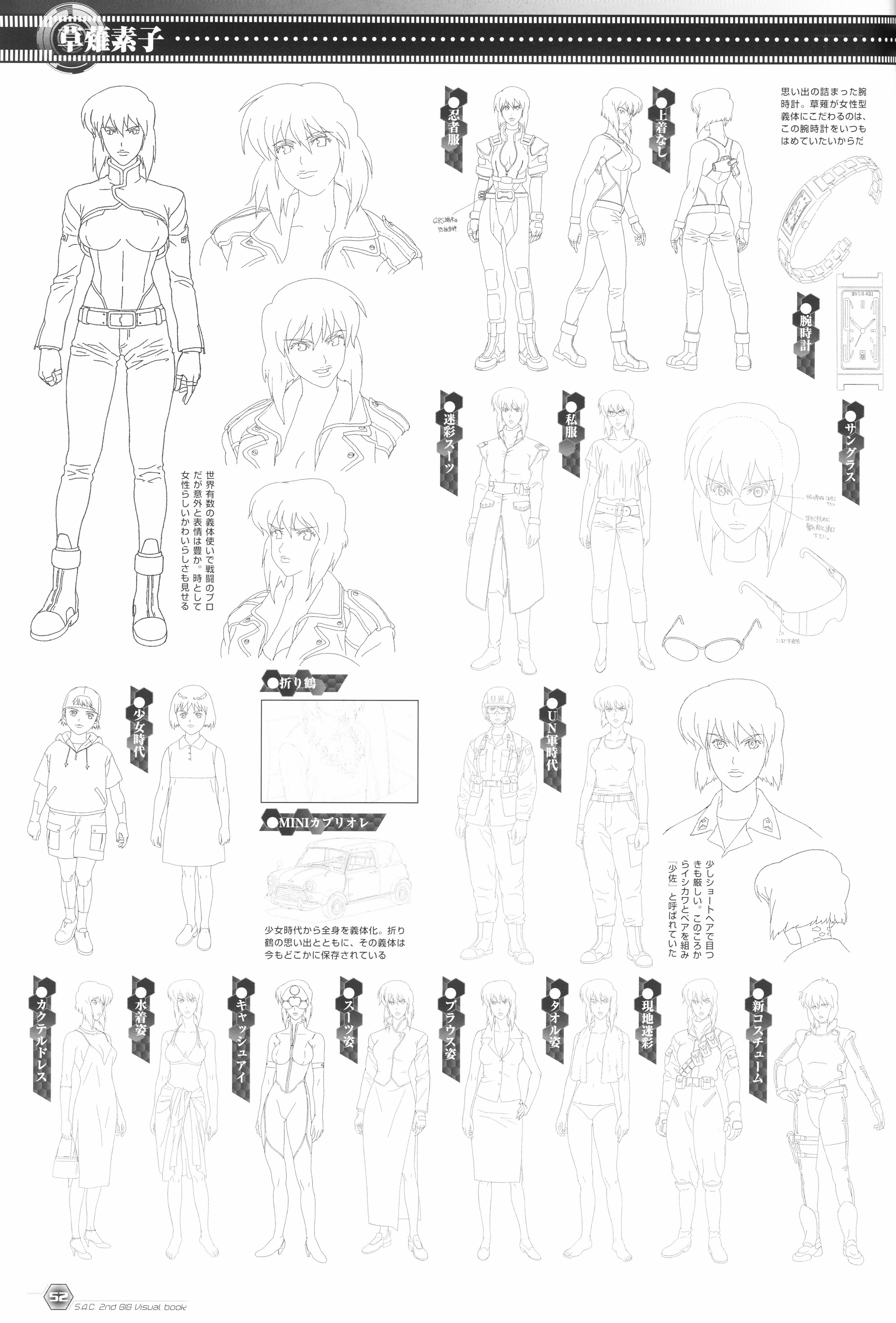character design sheet for a female anime character